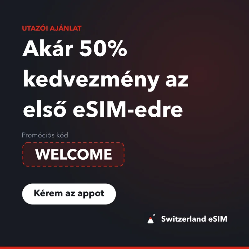Switzerland eSIM Promóciós Kód — WELCOME, 15% kedvezmény