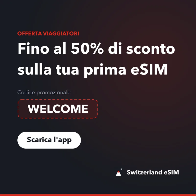 Codice Promo Switzerland eSIM — WELCOME, 15% di sconto