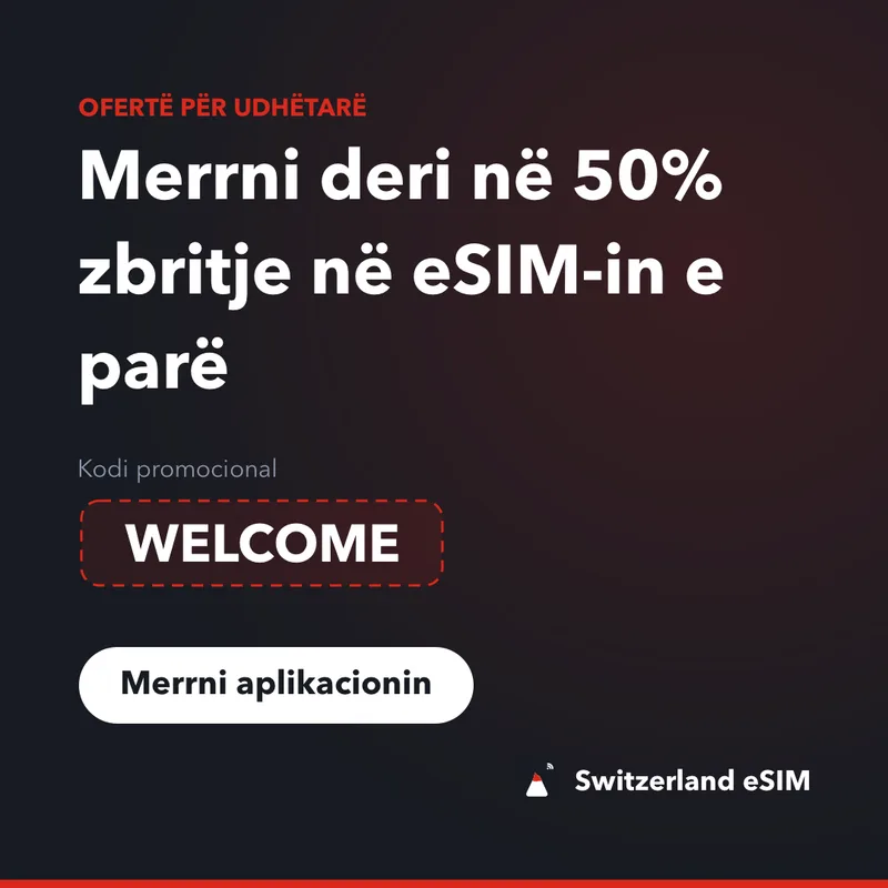 Kod Promocional Switzerland eSIM — WELCOME, 15% ulje