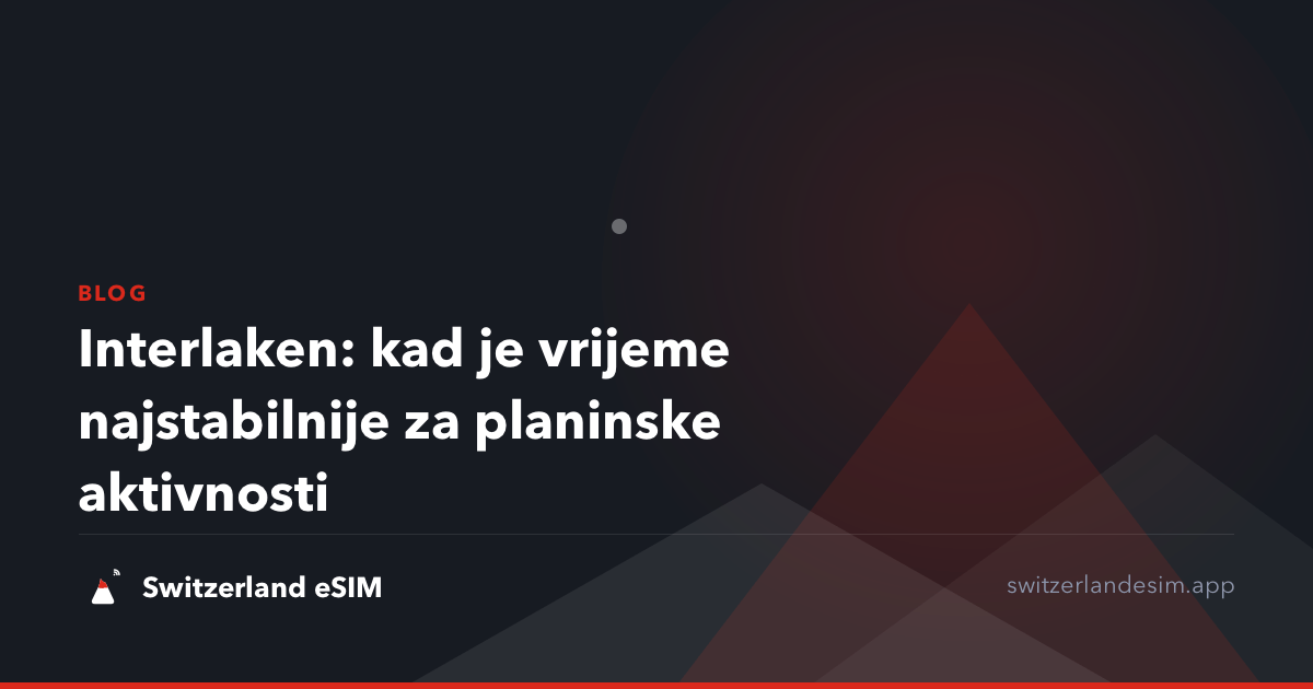 Interlaken: kad je vrijeme najstabilnije za planinske aktivnosti
