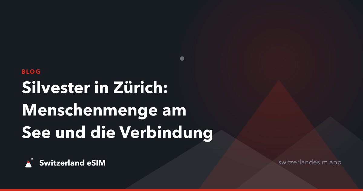 Silvester in Zürich: Menschenmenge am See und die Verbindung