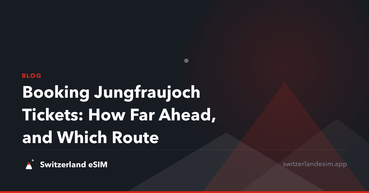 Booking Jungfraujoch Tickets: How Far Ahead, and Which Route