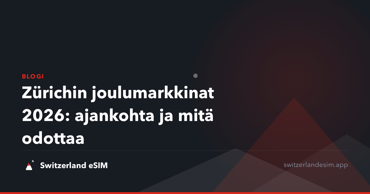 Zürichin joulumarkkinat 2026: ajankohta ja mitä odottaa