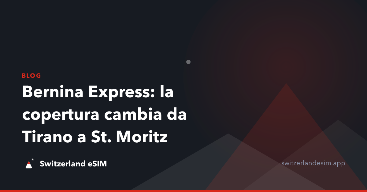 Bernina Express: la copertura cambia da Tirano a St. Moritz