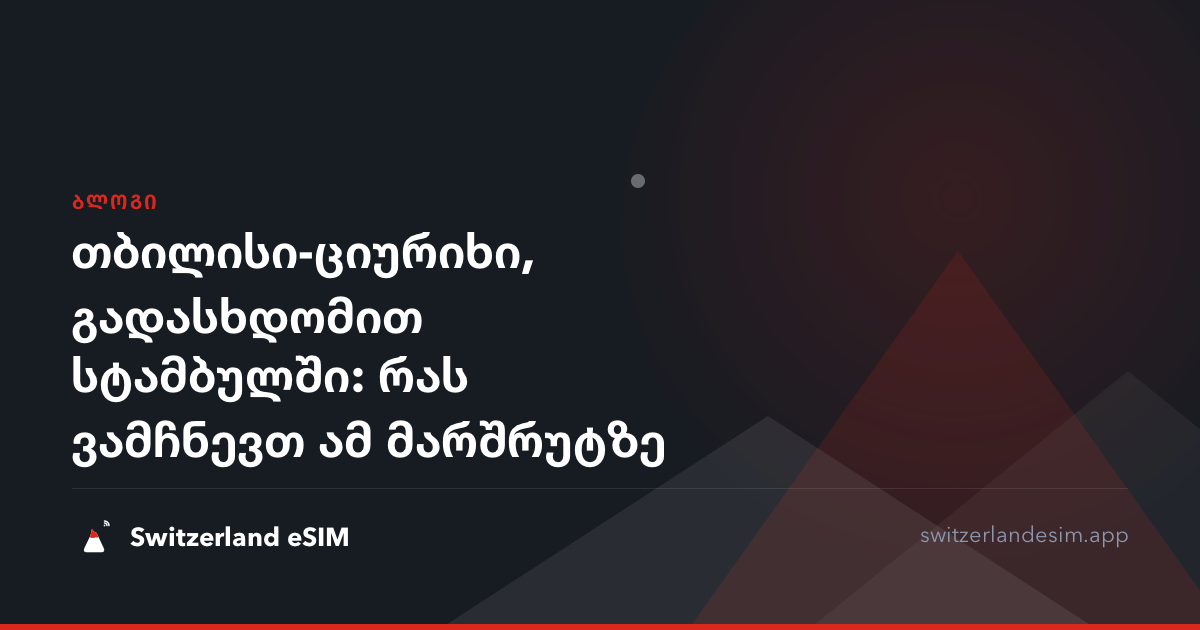 თბილისი-ციურიხი, გადასხდომით სტამბულში: რას ვამჩნევთ ამ მარშრუტზე