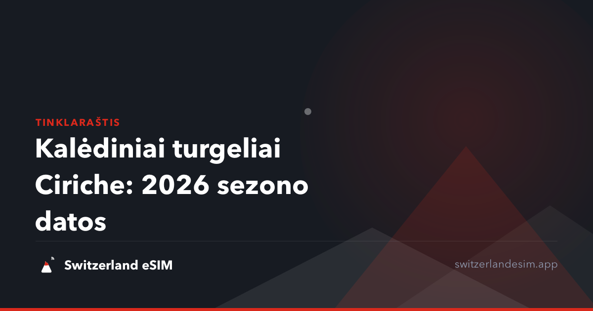 Kalėdiniai turgeliai Ciriche: 2026 sezono datos