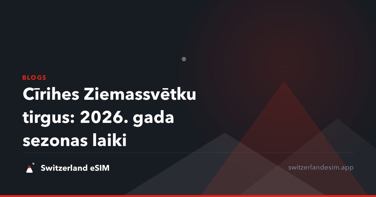 Cīrihes Ziemassvētku tirgus: 2026. gada sezonas laiki