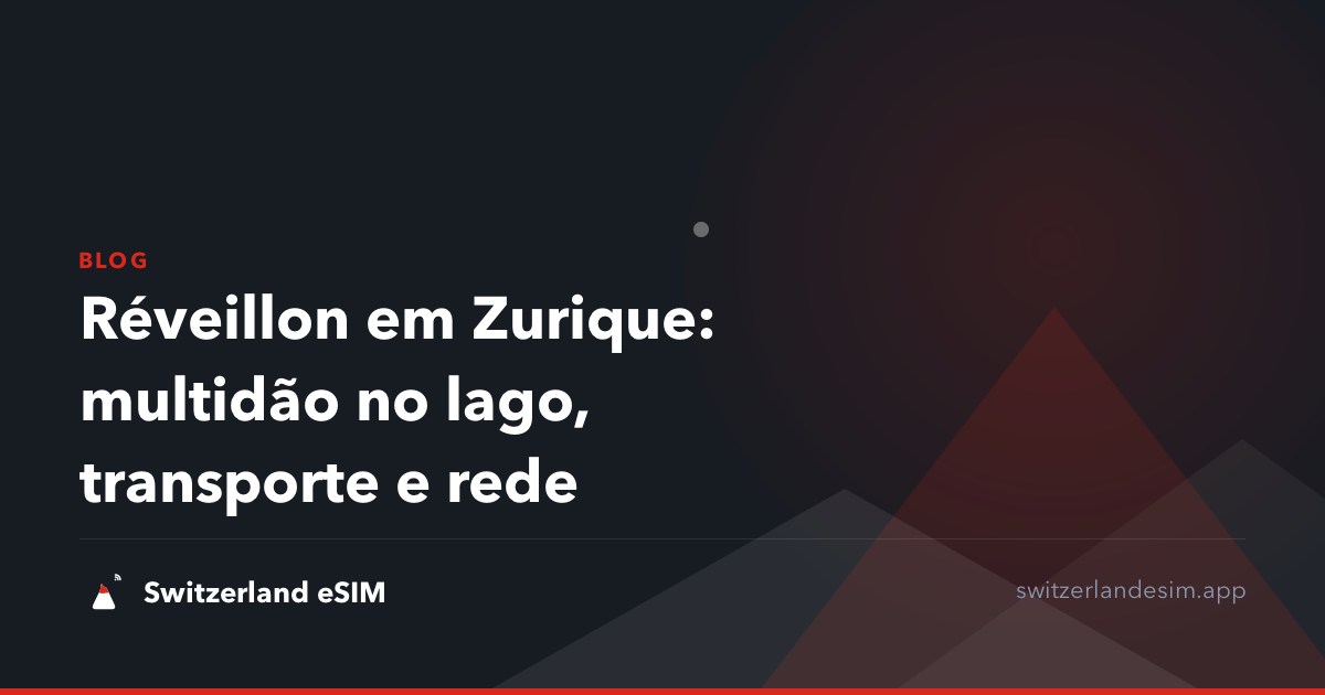 Réveillon em Zurique: multidão no lago, transporte e rede