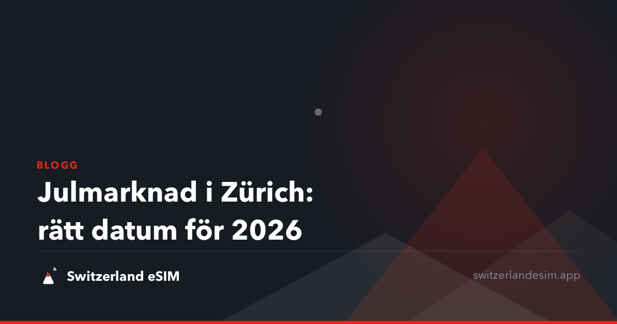 Julmarknad i Zürich: rätt datum för 2026