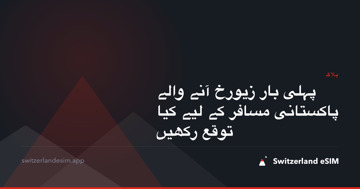 پہلی بار زیورخ آنے والے پاکستانی مسافر کے لیے کیا توقع رکھیں