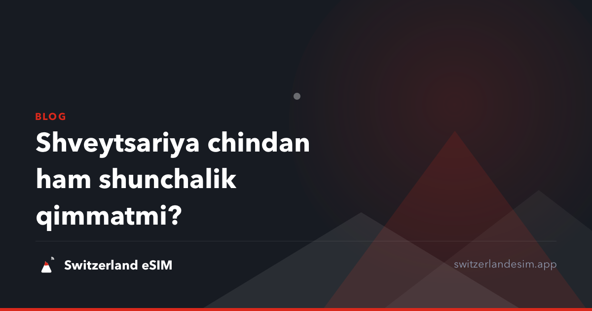 Shveytsariya chindan ham shunchalik qimmatmi?